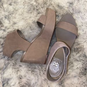 Size 9.5 brown Vince Camuto wedges
